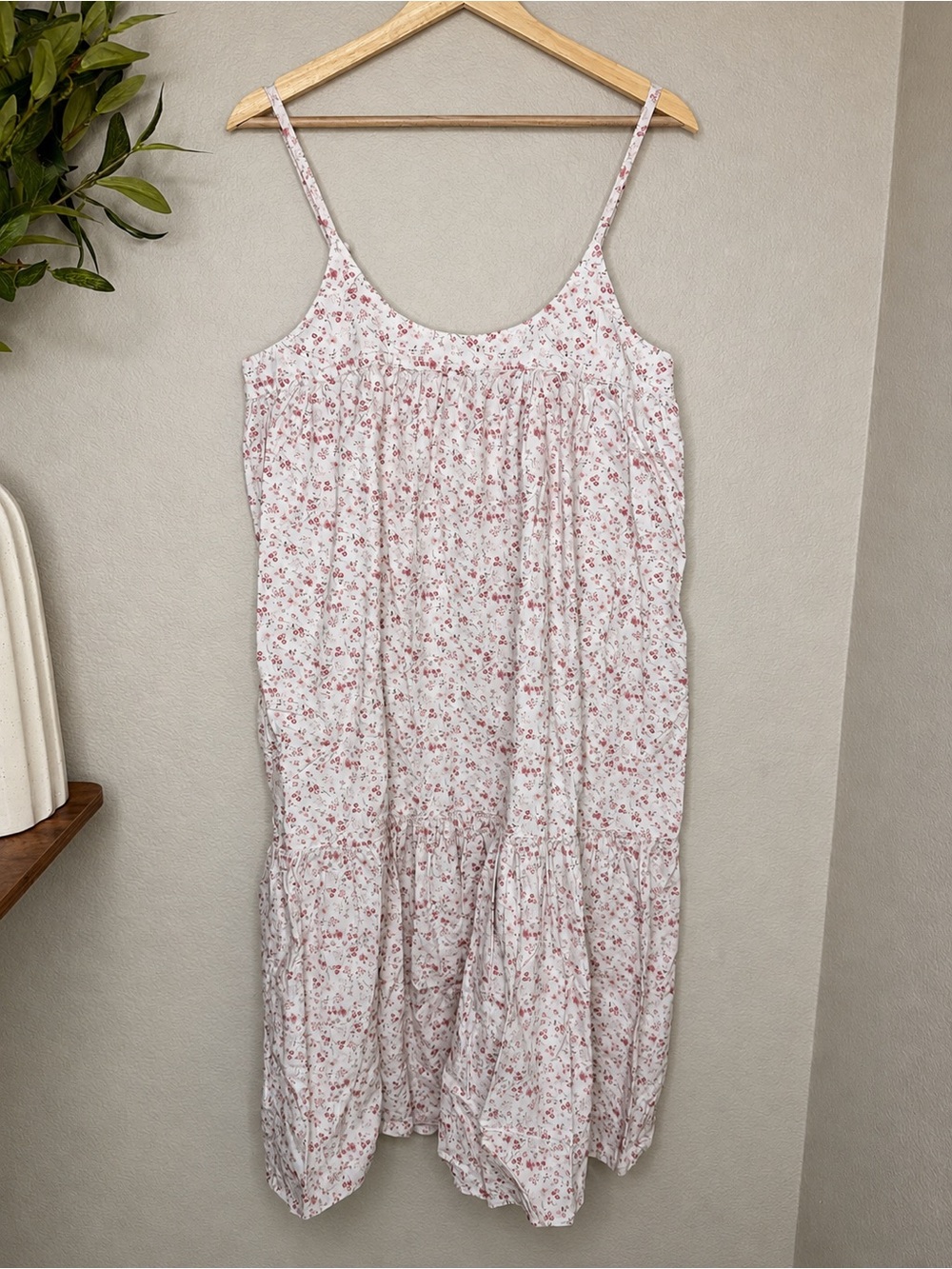 Petite Plume Chloe English Rose Nightgown L Pink Floral Cotton Cottagecore